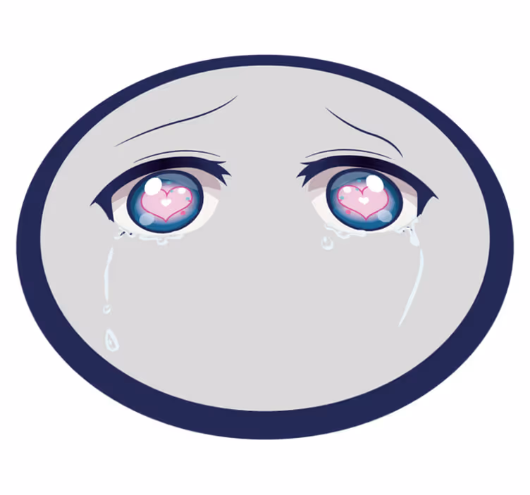 Vinyl Teppich kindlich weinendes anime-gesicht - TenStickers