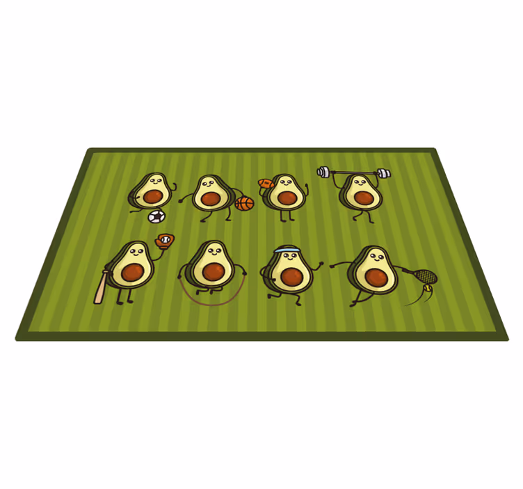 Vinyl Teppich kindlich avocado-figuren - TenStickers