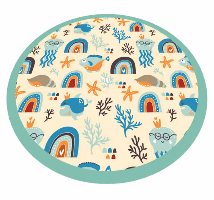 Vinyl Teppich Kinder meereslebewesen-spielzeit - TenStickers