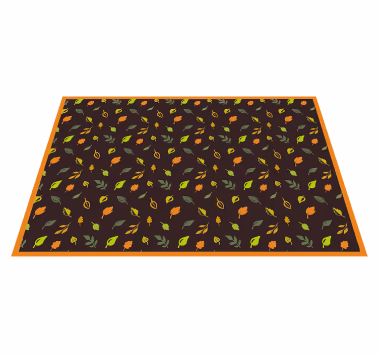 Vinyl Teppich Blumen herbstlaub muster - TenStickers