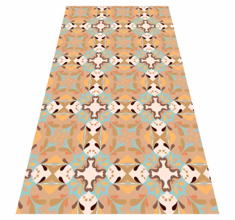 Vinyl Teppich Fliesenoptik mosaik-starburst - TenStickers