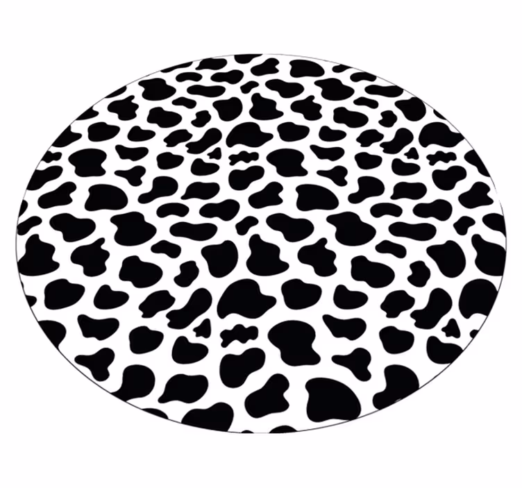 Vinyl Teppich Tiermuster rindsleder kreisförmiges muster - TenStickers