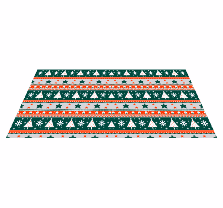 Vinyl Teppich Weihnachten festliches muster - TenStickers