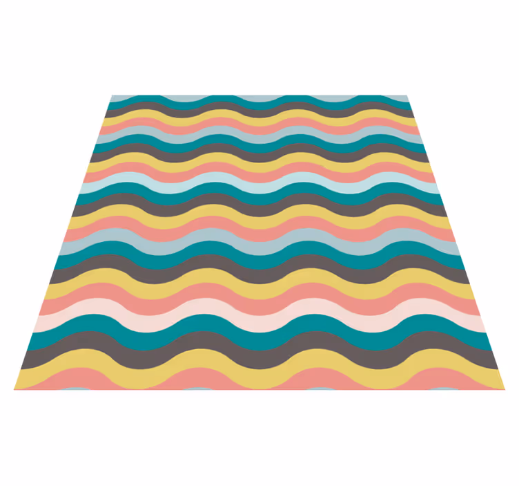 Vinyl Teppich gestreift gewelltes streifenmuster - TenStickers