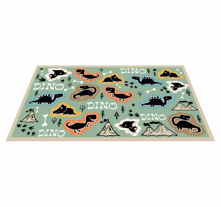 Vinyl Teppich kindlich dinosaurier-spielplatz - TenStickers