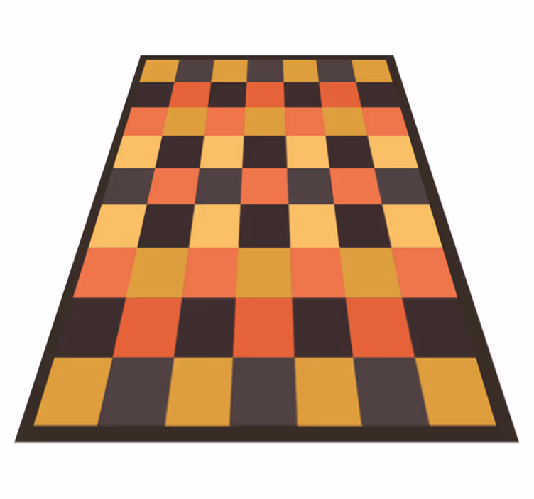 Vinyl Teppich geometrisch geometrisches schachbrett - TenStickers