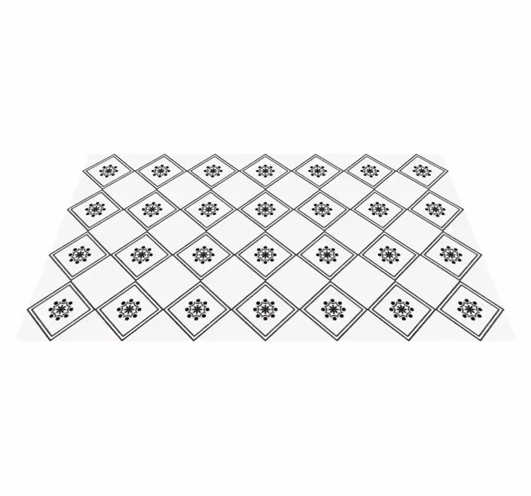 Vinyl Teppich Fliesenoptik monochromes gekacheltes muster - TenStickers