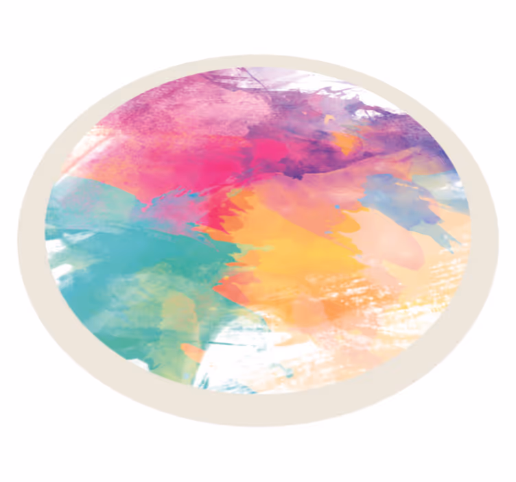 Vinyl Teppich Textur bunte aquarellspritzer - TenStickers