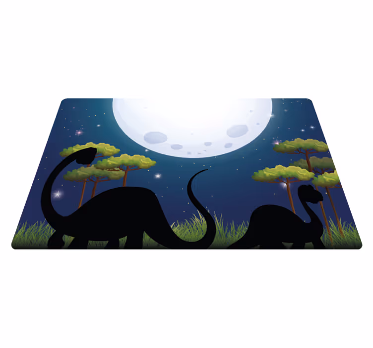 Vinyl Teppich kindlich safari-abenteuer-rundkurs - TenStickers