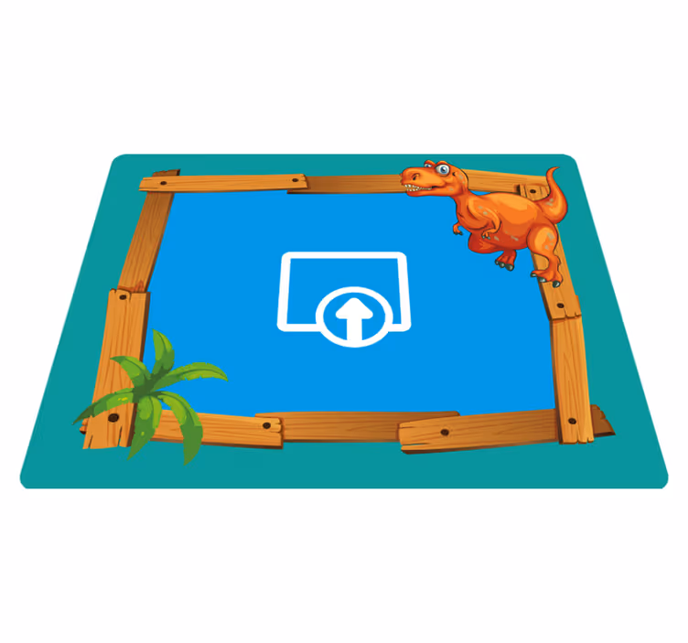 Vinyl Teppich Kinder anpassbarer dinosaurier - TenStickers