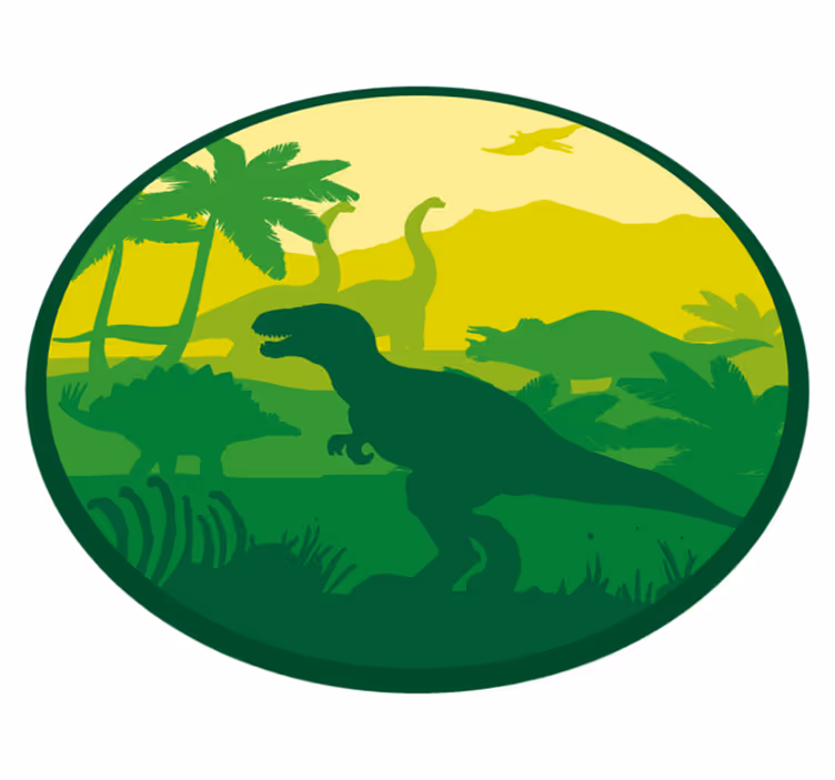 Vinyl Teppich Baby dinosaurier-abenteuerszene - TenStickers