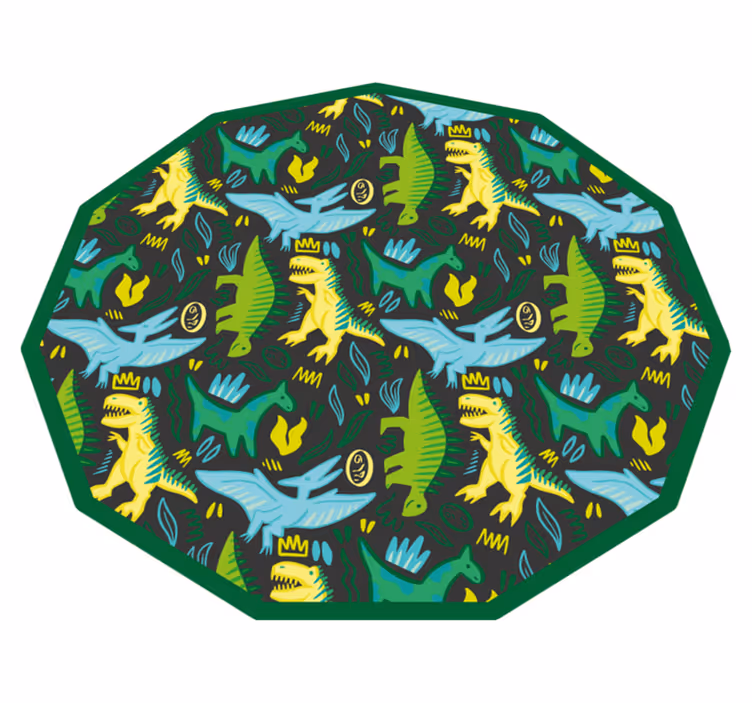 Vinyl Teppich Kinder dinosaurier-fußabdrücke - TenStickers