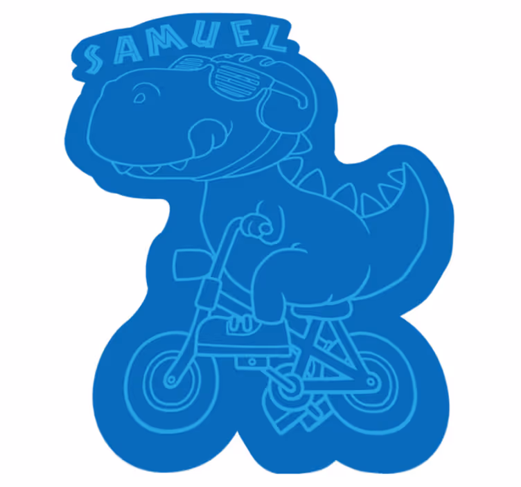 Vinyl Teppich mit Namen anpassbarer dino - TenStickers