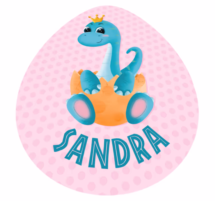 Vinyl teppich mit namen dinosaurier grafik individuell - TenStickers