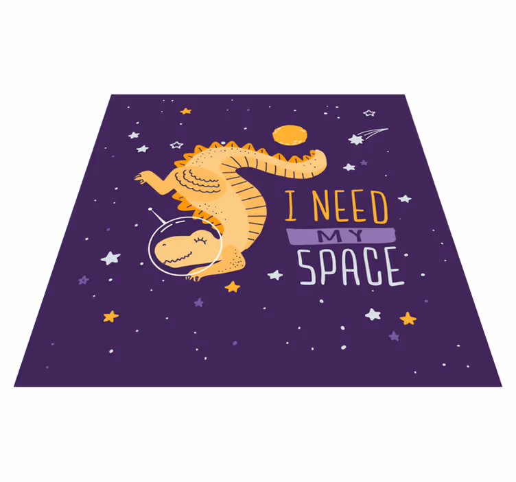 Vinyl Teppich kindlich weltraum-dinosaurier-abbildung - TenStickers