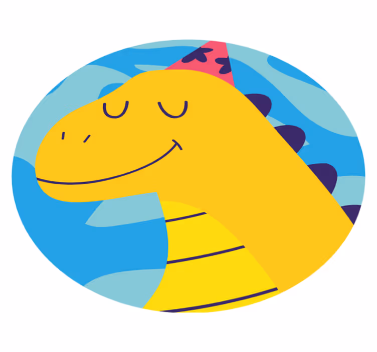 Vinyl Teppich Kinderzimmer dinosaurier-partythema - TenStickers