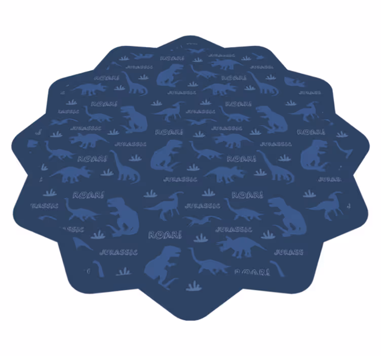 Vinyl Teppich kindlich dinosaurier umrisse - TenStickers