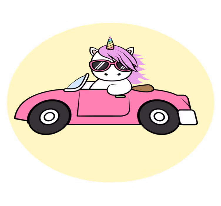 Vinyl Teppich kindlich einhorn-laufwerk-dekor - TenStickers