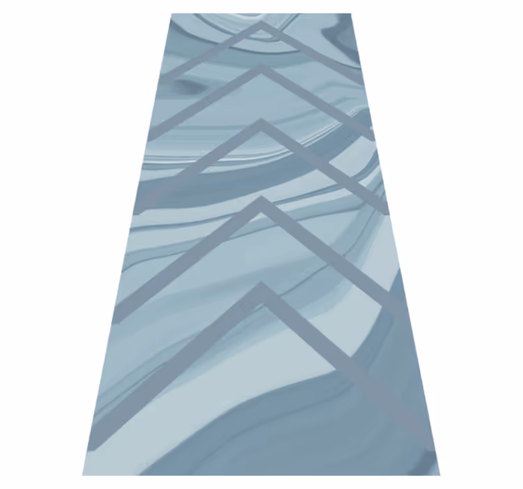 Vinyl Teppich Marmor stilvolle blaue wellen - TenStickers