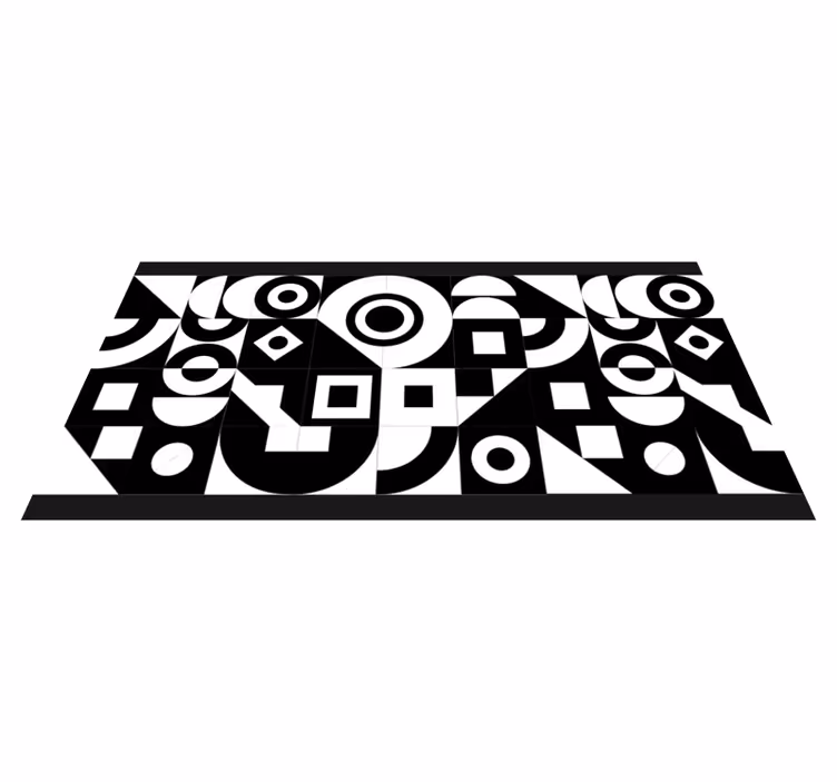 Vinyl Teppich geometrisch abstraktes geometrisches ensemble - TenStickers