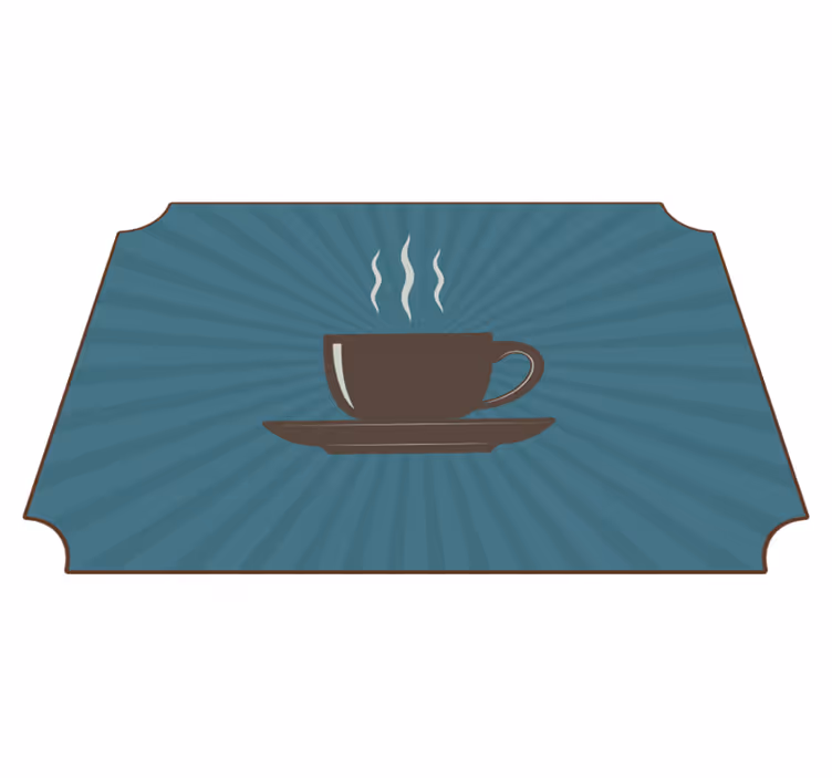 Vinyl Teppich Text dampfender kaffee - TenStickers