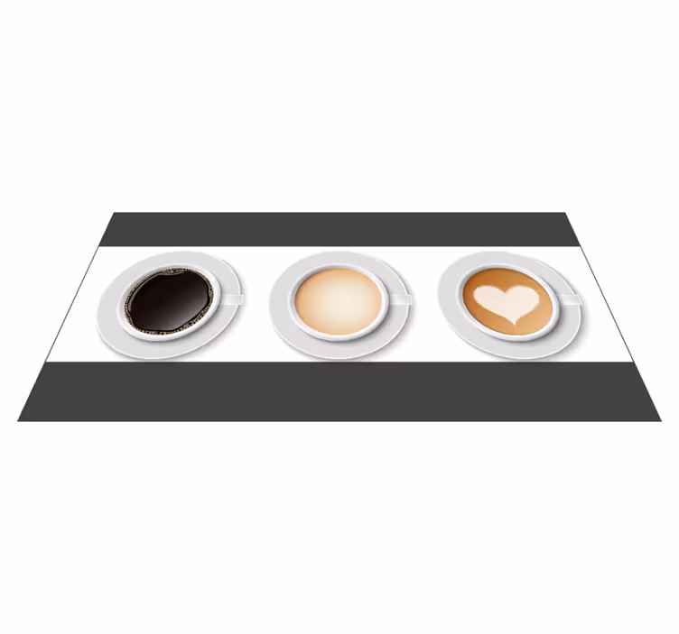Vinyl Teppich Küche kaffeetassen läufer - TenStickers