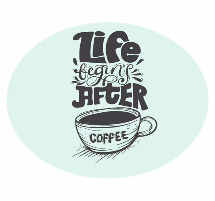 Vinyl Teppich Text kaffee-zitat-motiv - TenStickers
