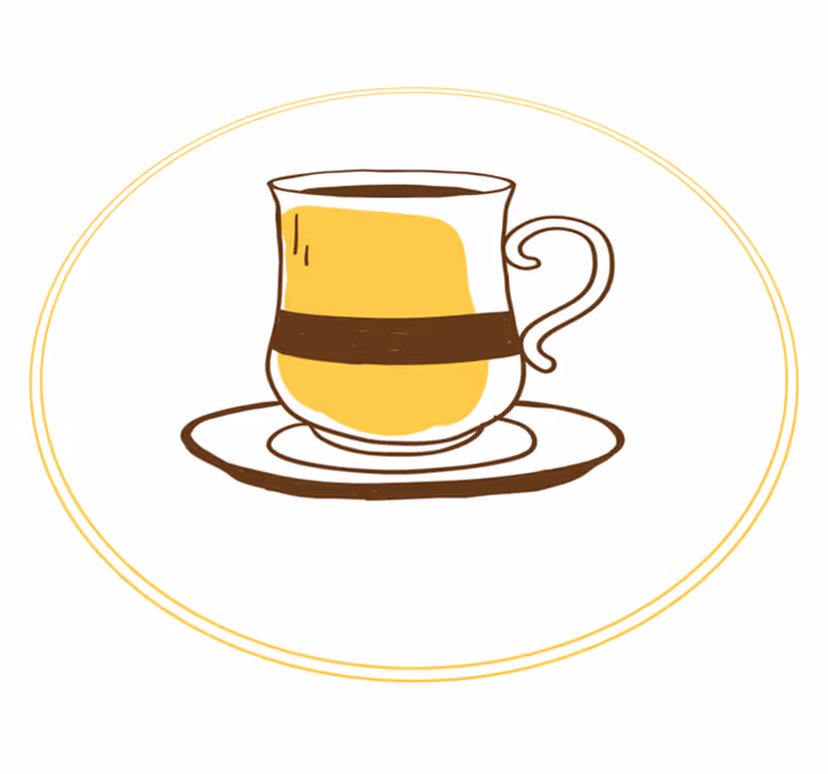 Vinyl teppich küche espressoglas-abbildung - TenStickers