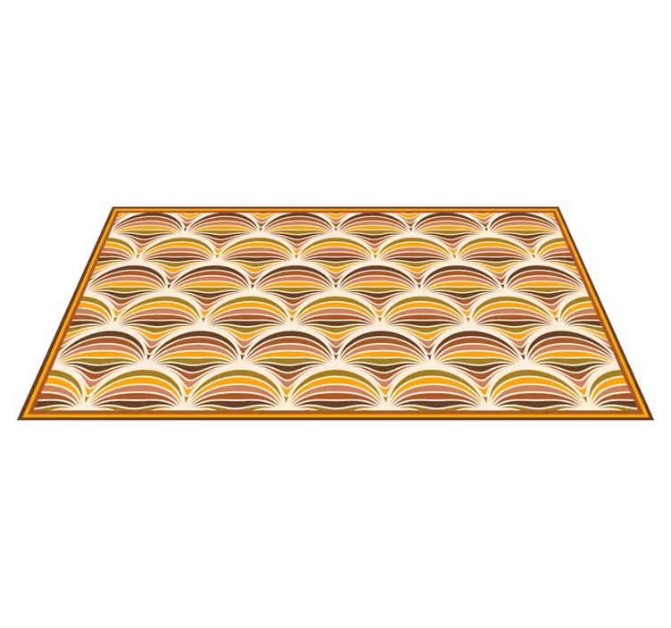 Vinyl Teppich geometrisch retro-wirbelmuster - TenStickers