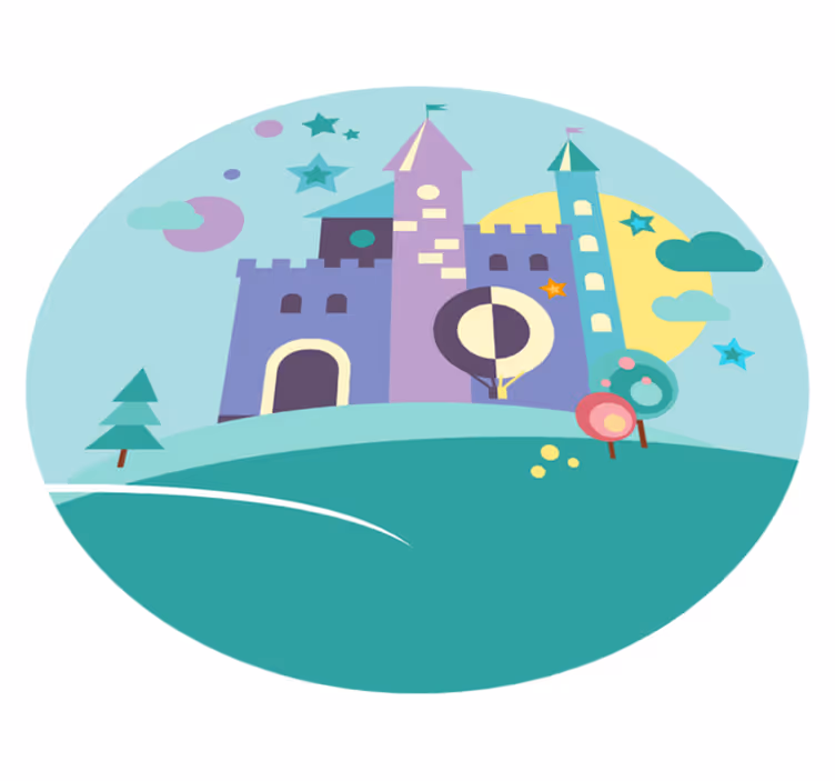 Vinyl Teppich Kinder fantasieschlossspiel - TenStickers