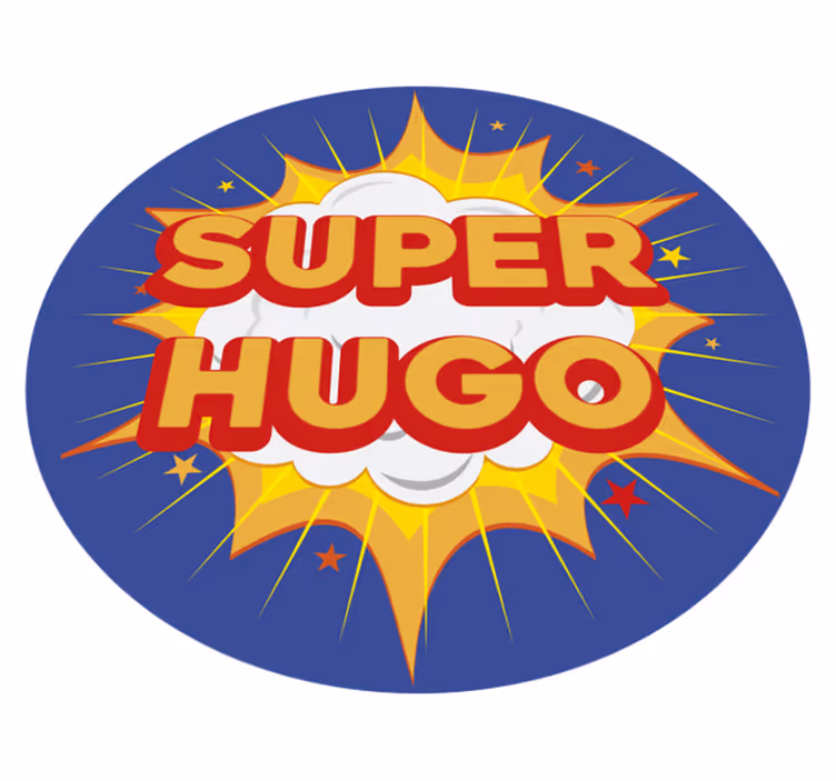Vinyl Teppich mit Namen superhelden-explosion - TenStickers