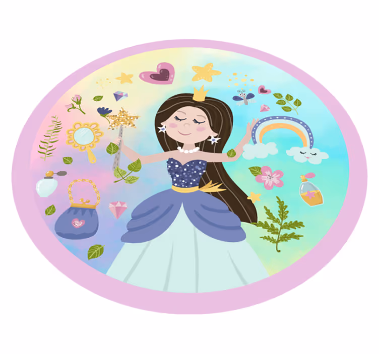 Vinyl Teppich Kinderzimmer märchenprinzessin - TenStickers