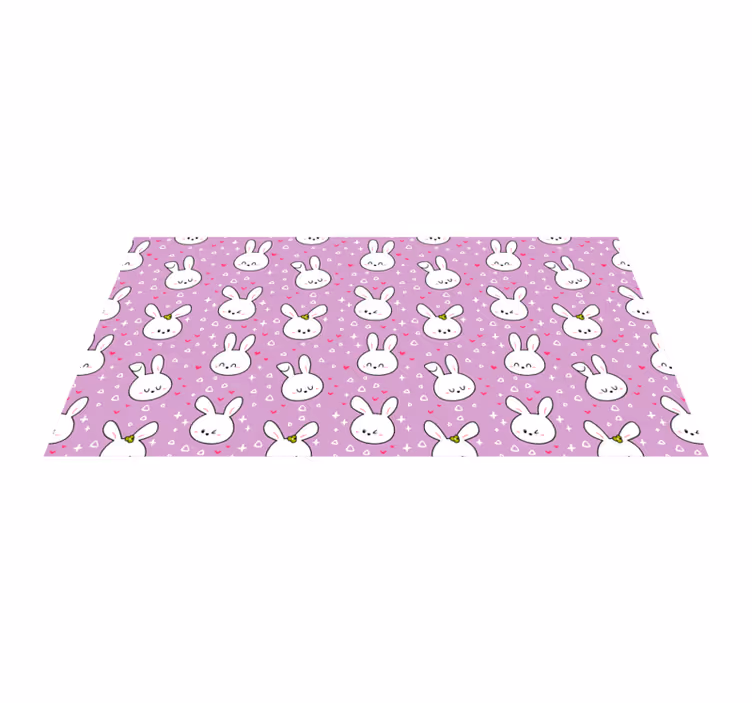 Vinyl Teppich Baby hasenmuster - TenStickers