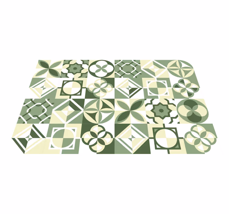 Vinyl teppich fliesenoptik mit musterinspiration - TenStickers