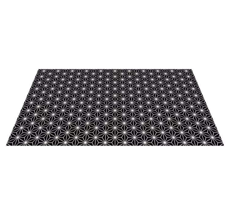 Vinyl teppich küche geometrische schwarz-weiss-diamanten - TenStickers