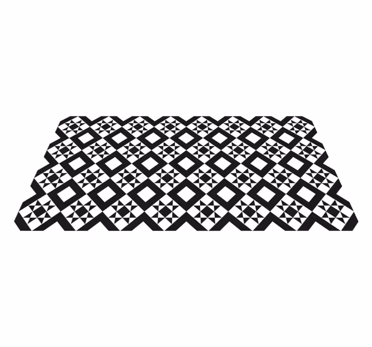Vinyl Teppich geometrisch monochrome geometrie - TenStickers