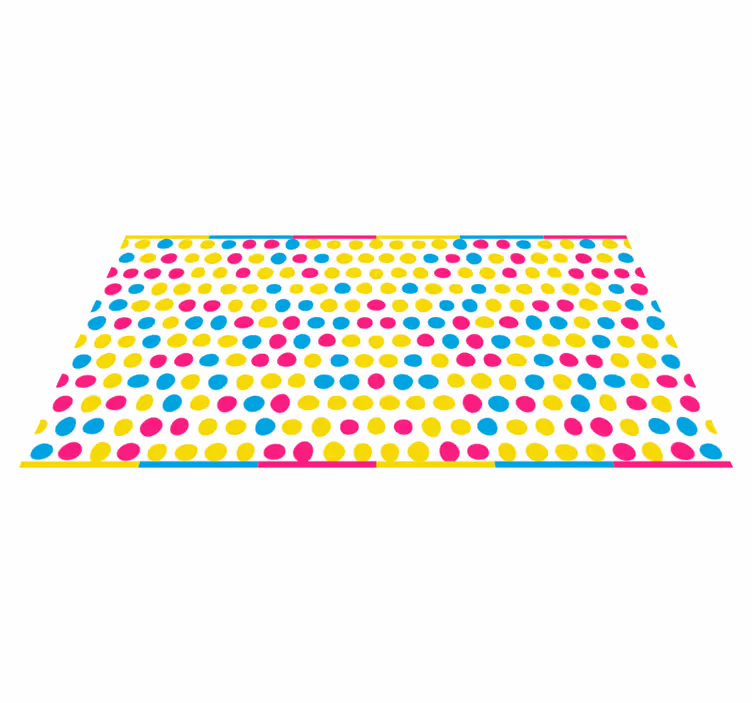 Vinyl Teppich gestreift polka-dot-anordnung - TenStickers
