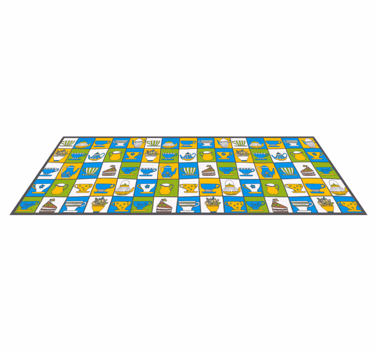 Vinyl Teppich Küche kulinarische muster - TenStickers