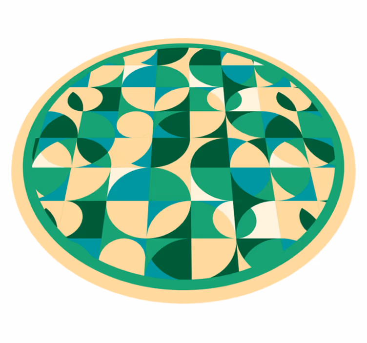 Vinyl Teppich geometrisch kreisförmige geometrien - TenStickers