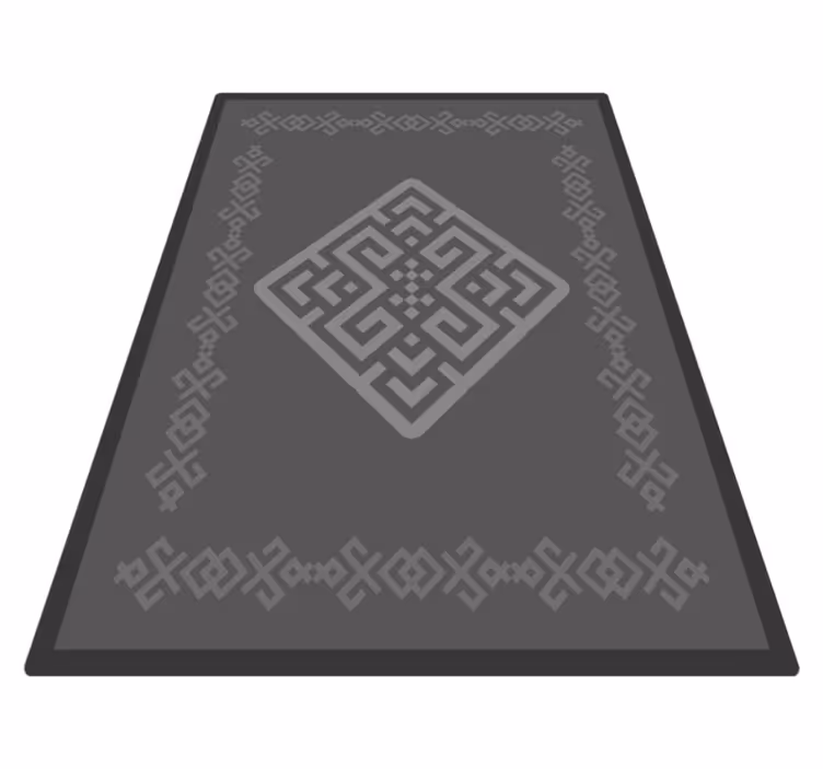 Vinyl Teppich grau kompliziertes geometrisches muster - TenStickers