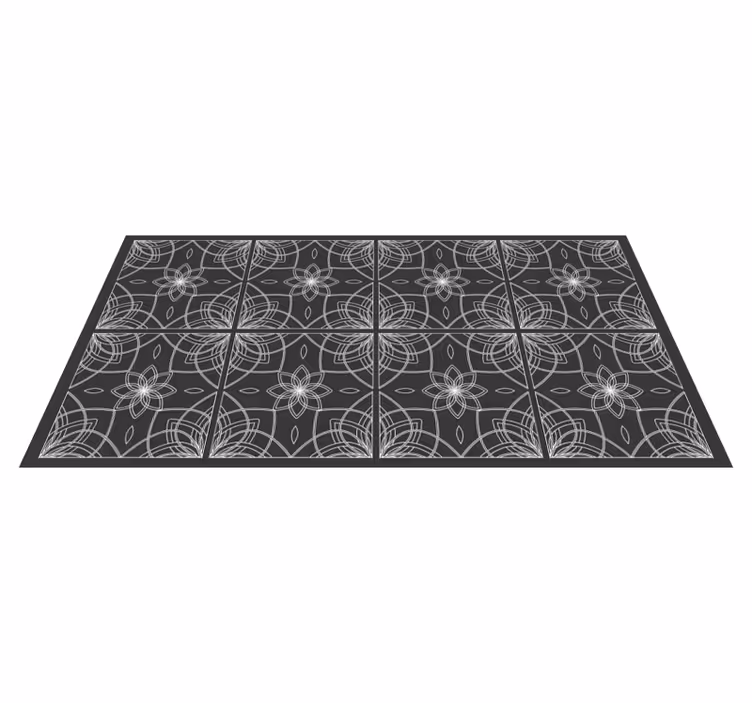 Vinyl Teppich Blumen floraler umriss - TenStickers