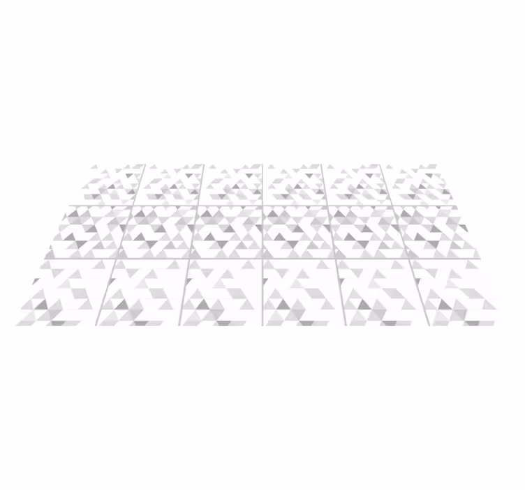 Vinyl Teppich geometrisch dreieckige graue motive - TenStickers