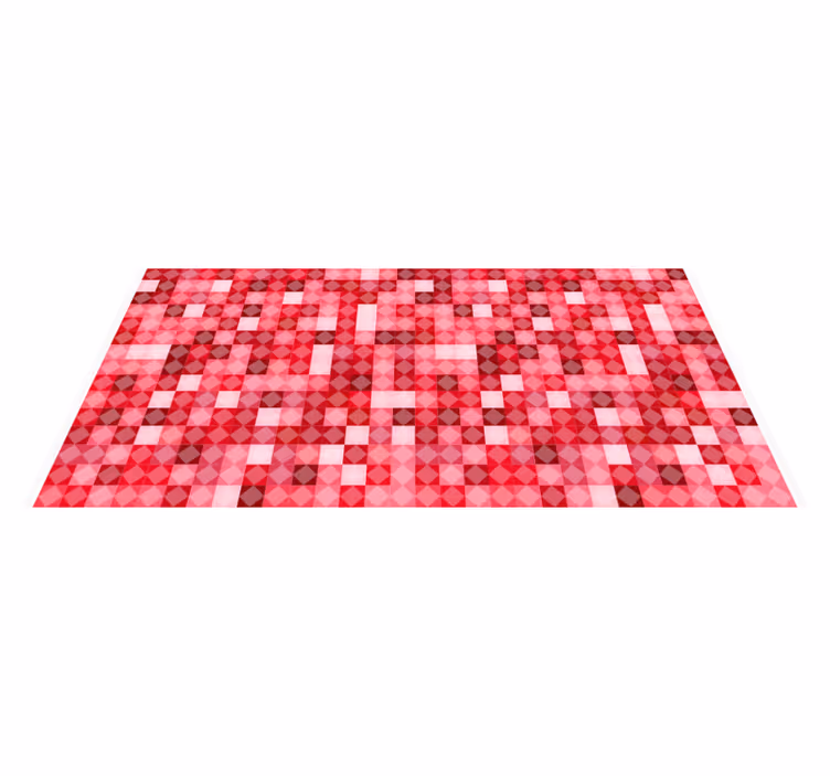 Vinyl Teppich geometrisch rotes geometrisches muster - TenStickers