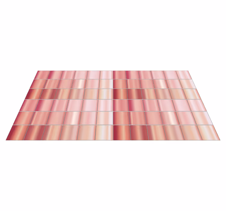 Vinyl Teppich Fliesenoptik rosa gekacheltes muster - TenStickers