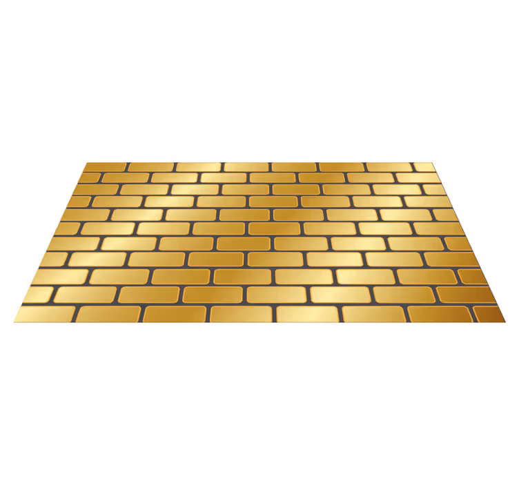 Vinylteppich Holzoptik muster aus goldenen ziegeln - TenStickers