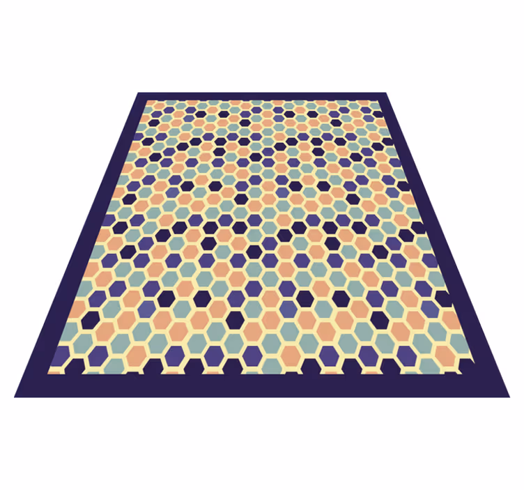 Vinyl Teppich geometrisch sechseckiges mosaik - TenStickers