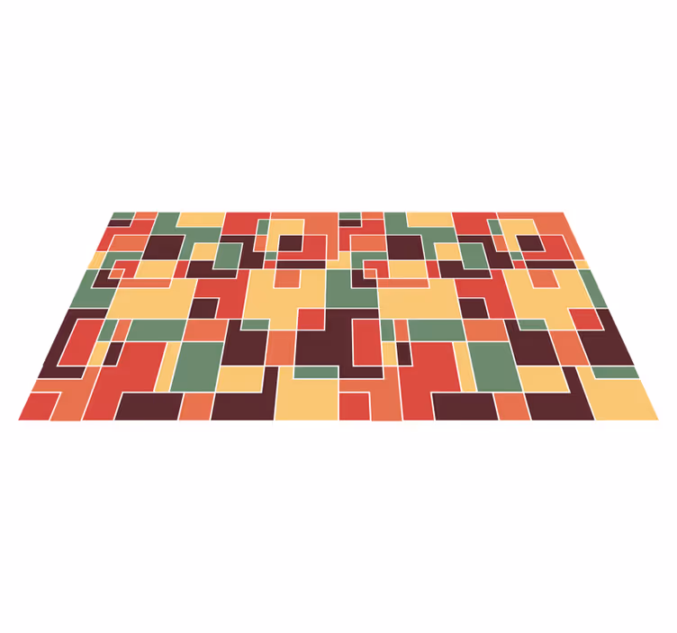 Vinyl Teppich geometrisch bunte abstrakte - TenStickers