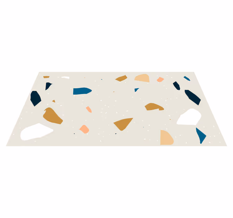 Vinyl Teppich geometrisch terrazzo-spritzer - TenStickers