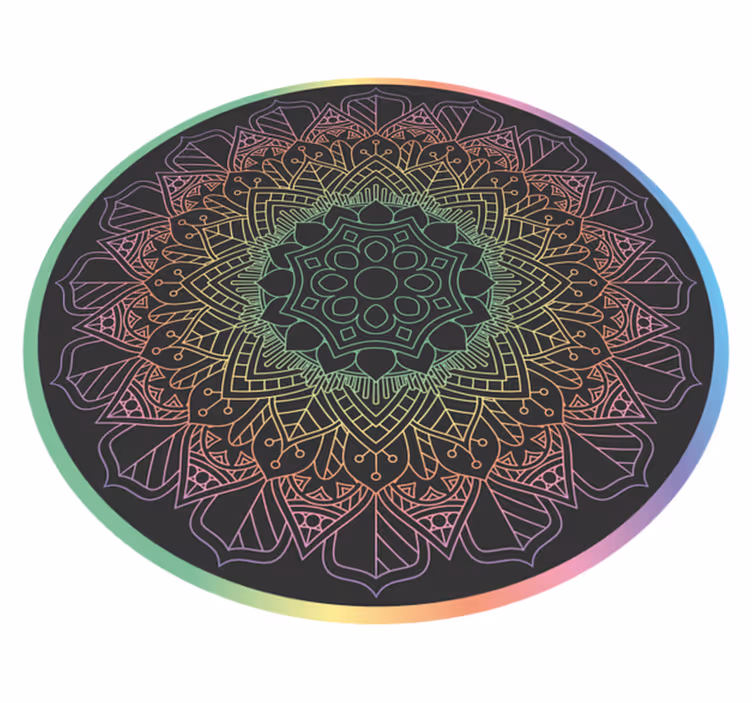 Vinyl teppich mandala für mandala meditation - TenStickers