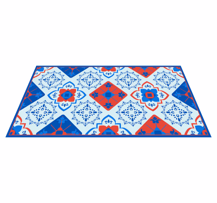 Vinyl Teppich Fliesenoptik mediterranes mosaik - TenStickers